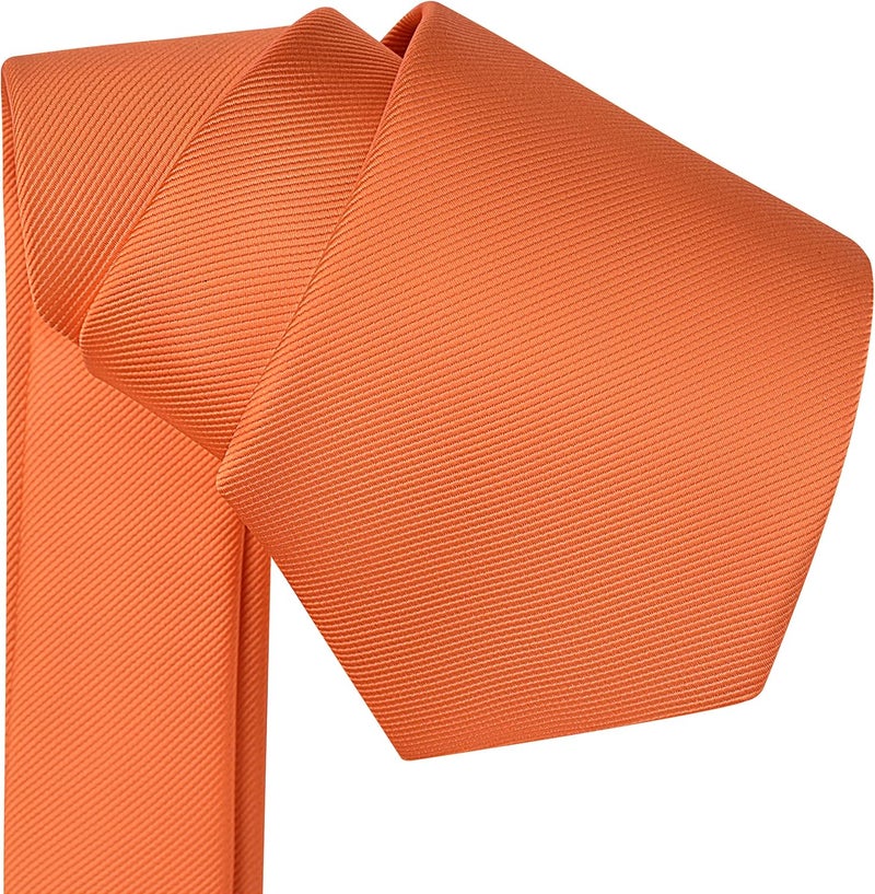 Branduce 63'' XL Tie Mens Extra Long Solid Woven Necktie for Men Big and Tall + Gift Box - Image 3